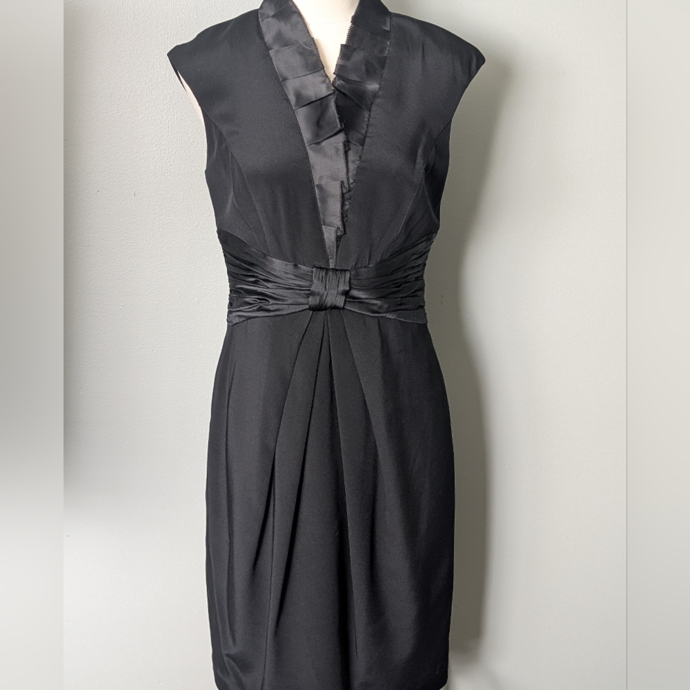Kay Unger 100% Silk Black Cocktail Dress, Sz. 8.